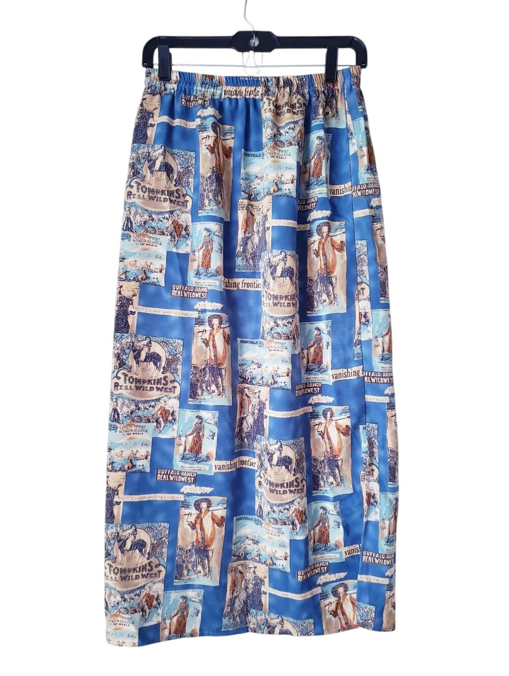 Vintage Yoakum Double D Ranch Wild West Print Skirt